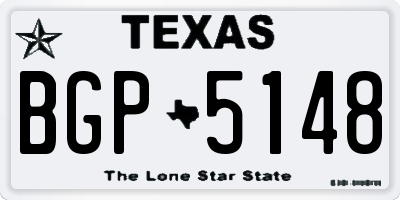 TX license plate BGP5148