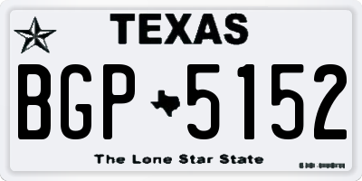 TX license plate BGP5152