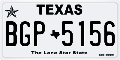 TX license plate BGP5156