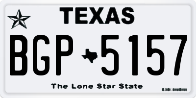 TX license plate BGP5157