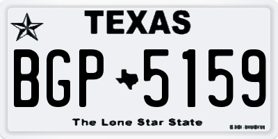TX license plate BGP5159