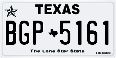TX license plate BGP5161