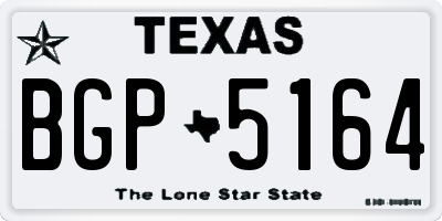 TX license plate BGP5164
