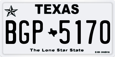 TX license plate BGP5170