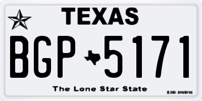 TX license plate BGP5171