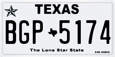 TX license plate BGP5174