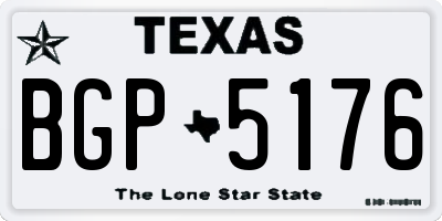 TX license plate BGP5176