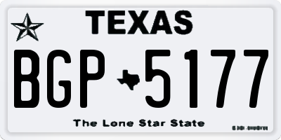 TX license plate BGP5177