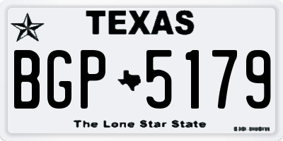 TX license plate BGP5179