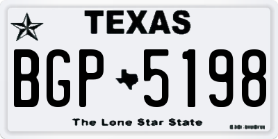 TX license plate BGP5198