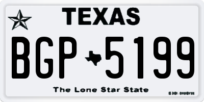 TX license plate BGP5199