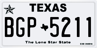 TX license plate BGP5211
