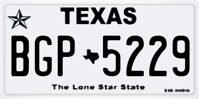 TX license plate BGP5229