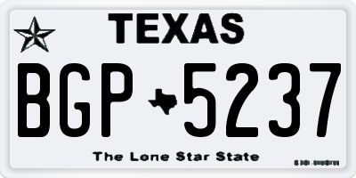 TX license plate BGP5237