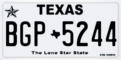 TX license plate BGP5244