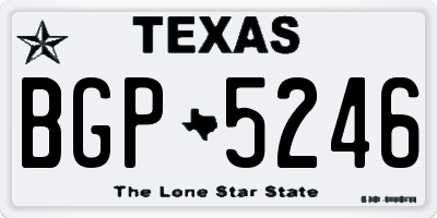 TX license plate BGP5246