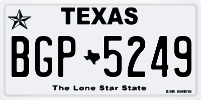TX license plate BGP5249