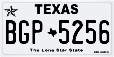 TX license plate BGP5256