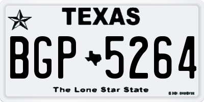 TX license plate BGP5264
