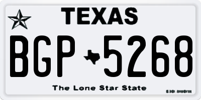 TX license plate BGP5268