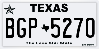 TX license plate BGP5270