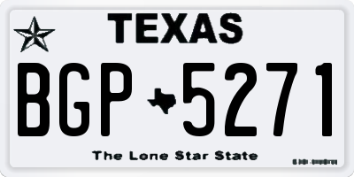 TX license plate BGP5271