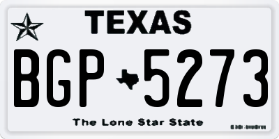 TX license plate BGP5273