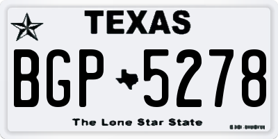TX license plate BGP5278