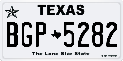 TX license plate BGP5282
