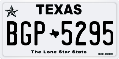 TX license plate BGP5295