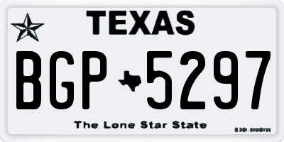 TX license plate BGP5297