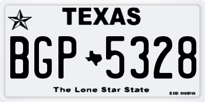 TX license plate BGP5328