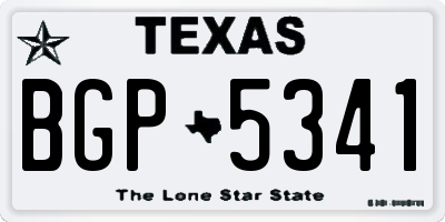 TX license plate BGP5341