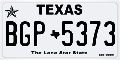 TX license plate BGP5373