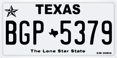 TX license plate BGP5379