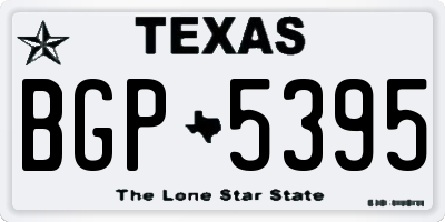 TX license plate BGP5395
