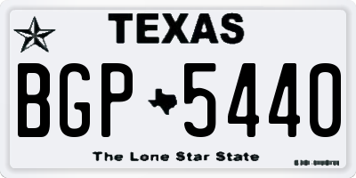 TX license plate BGP5440