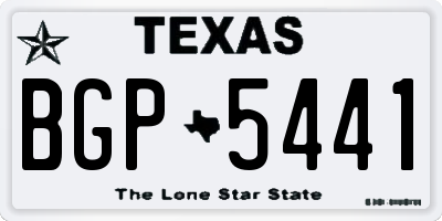TX license plate BGP5441