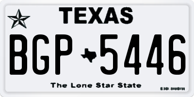 TX license plate BGP5446