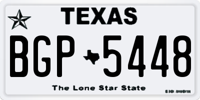 TX license plate BGP5448