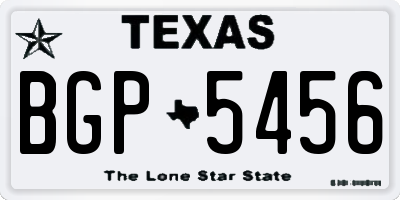 TX license plate BGP5456