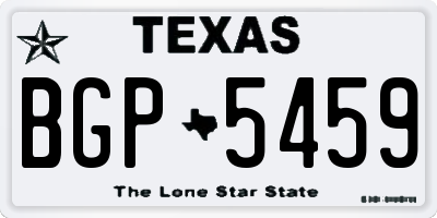 TX license plate BGP5459