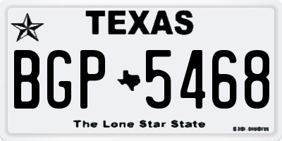 TX license plate BGP5468