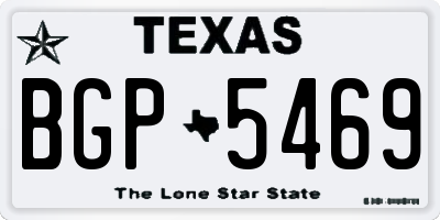TX license plate BGP5469