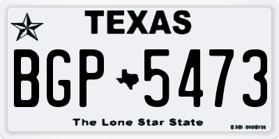TX license plate BGP5473