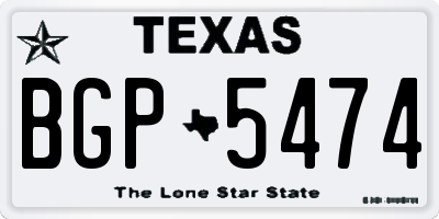 TX license plate BGP5474