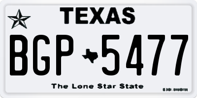 TX license plate BGP5477