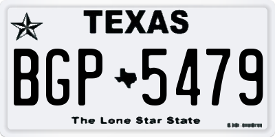 TX license plate BGP5479