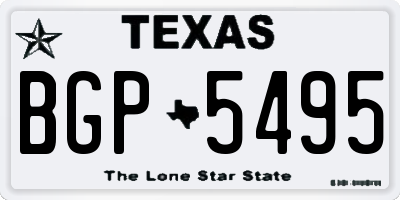 TX license plate BGP5495