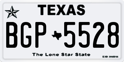 TX license plate BGP5528